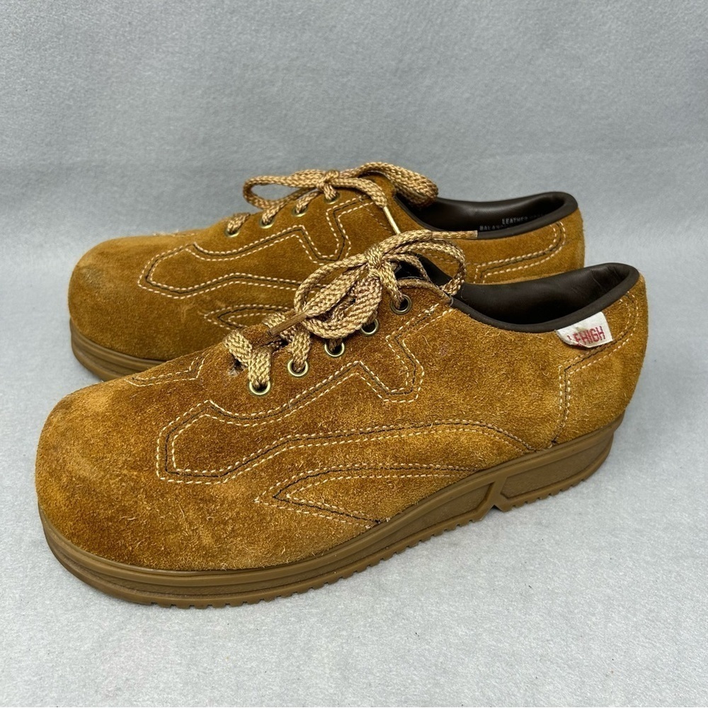 LEHIGH Men Brown Suede Shoes, Men’s Size 9W